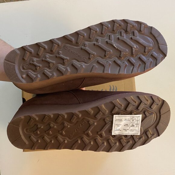 NIB BEARPAW Stacey Ankle Zip Up Suede Leather Shearling NeverWet Boot 8 - Picture 5 of 6